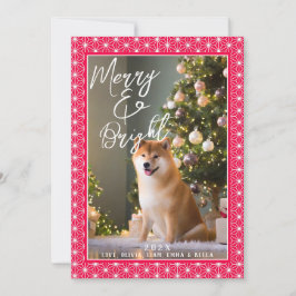 Cartões de natal | ASANOHA Padrão Kimono japonês