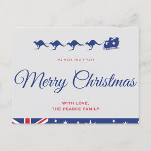 Cartões de Natal australianos Bandeira Canguru Fel