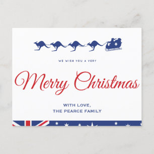 Cartões de natal australianos Canguru Aussie