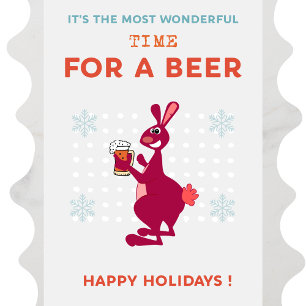 Cartões de Natal australianos Cerveja Canguru