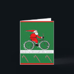 cartões de Natal biking<br><div class="desc">Cartões de natal do ciclismo a personalizar facilmente com seu texto feito sob encomenda. Presentes de harmonização disponíveis.</div>