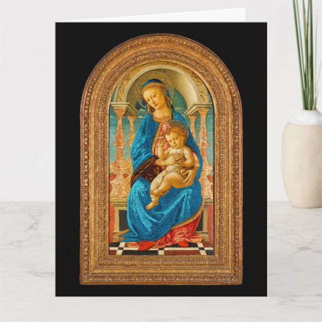 Cartões de Natal Botticelli Jesus (Frente)