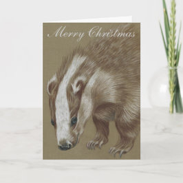 Cartões de Natal britânicos dos animais selvagens