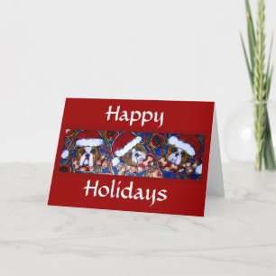 Cartões de Natal Bulldog