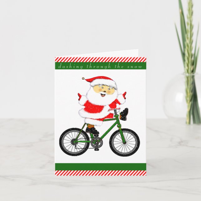 cartões de natal ciclistas (Frente)