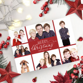 Cartões de Natal com Colagem de Fotos 7 Fotos Chic