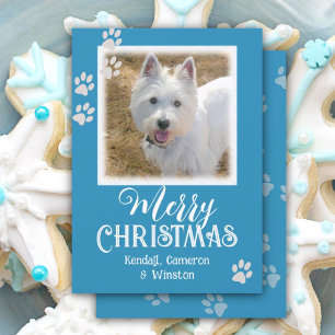 Cartões de Natal com Fotos de Animais e Pegadas