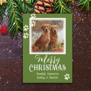 Cartões de Natal com Fotos de Animais e Pegadas