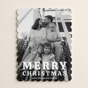 Cartões de Natal com Fotos Elegantes Recortados