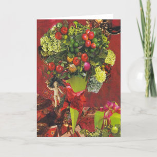 Cartões de Natal com Maçãs e Verde