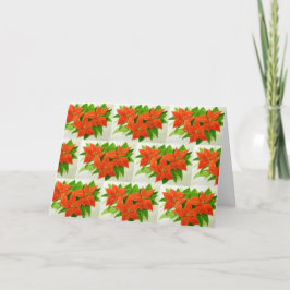 Cartões de natal com padrão Poinsettia