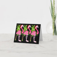 Cartões de Natal cor-de-rosa novos do flamingo
