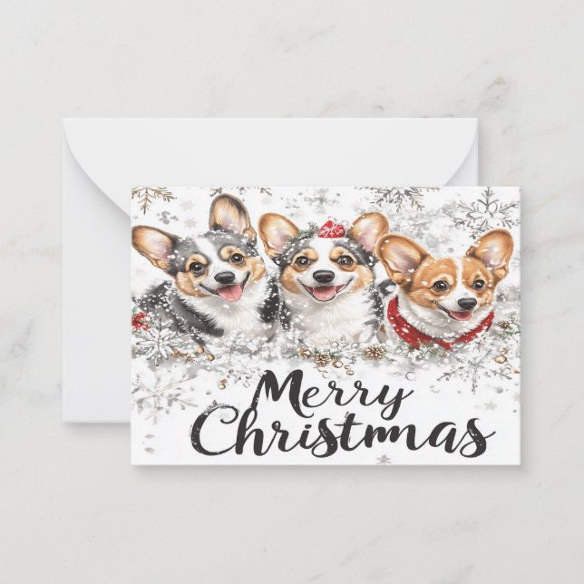 Cartões de Natal Corgi (Frente)