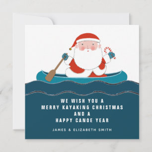 Cartões de Natal da Canoa de Kayaking Engraçados