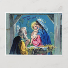 Cartões de natal da cena de natividade de vintage