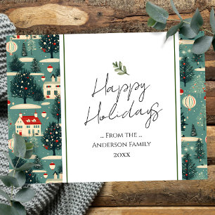 Cartões de natal da cidade de Retro Village