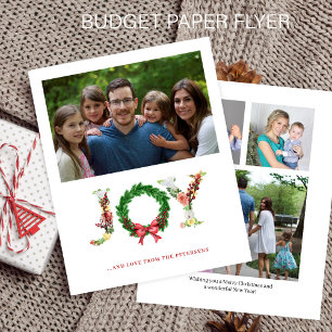 Cartões de natal da família de colagem de fotos