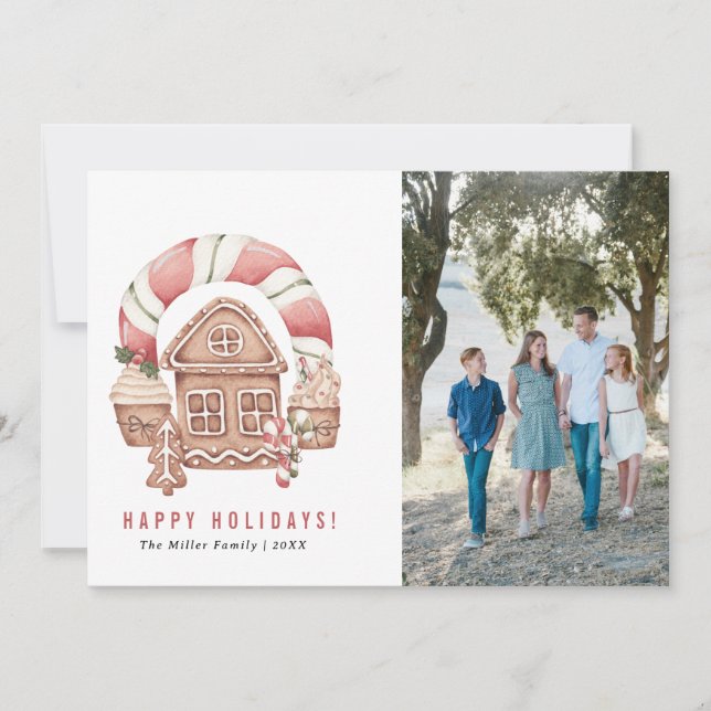 Cartões de Natal da Família Gingercake (Frente)