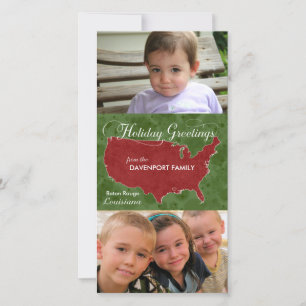 Cartões de natal da Louisiana - Foto, nome