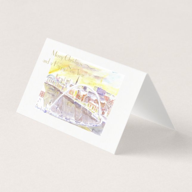 Cartões de Natal da Ponte Gateshead Milenium (Frente)