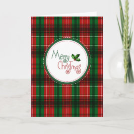 Cartões de natal da Xadrez Vermelha Natal