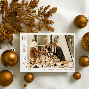 Cartões de Natal de 4 fotos de família no inverno