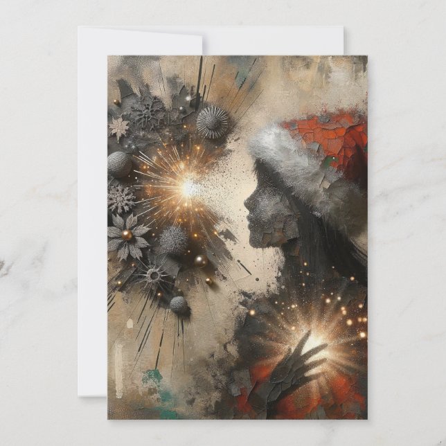 Cartões de Natal de Abstrato único (Frente)