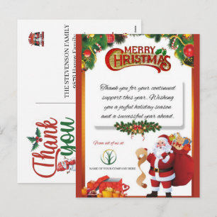 Cartões de Natal de agradecimento pelos negócios