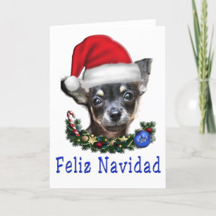 cartões de natal de animais chihuahuas