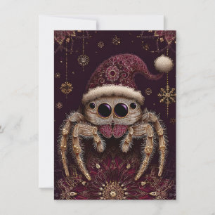 Cartões de Natal de Aranha Saltadora Bonita