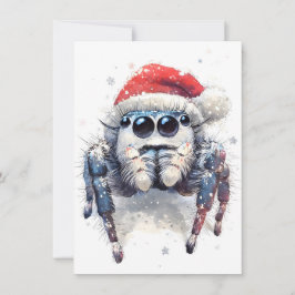 Cartões de Natal de Aranha Saltadora de Inverno Fo