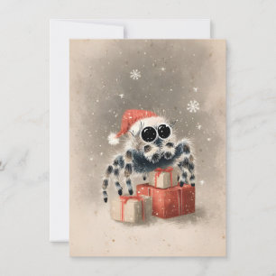 Cartões de Natal de Aranha Saltadora Doce