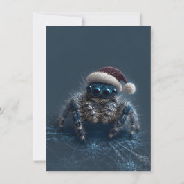 Cartões de Natal de Aranha Saltadora Escura