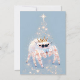Cartões de Natal de Aranha Saltadora Macia e Bonit