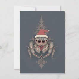 Cartões de Natal de Aranha Saltadora Única