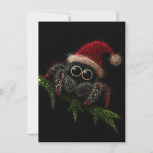 Cartões de Natal de Aranha Saltarina Fofa