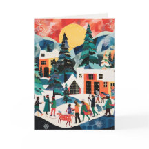 Cartões de Natal de Arte Abstrata