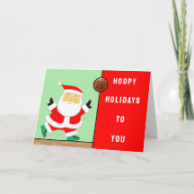 Cartões de Natal de basquete