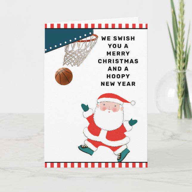 Cartões de Natal de Basquetebol (Frente)