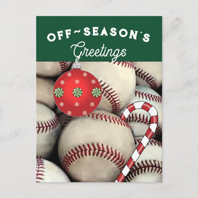 Cartões de Natal de Beisebol (Frente)
