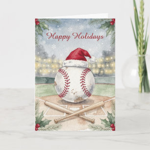 Cartões de Natal de Beisebol de Férias