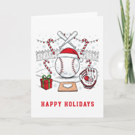 Cartões de Natal de Beisebol de Férias