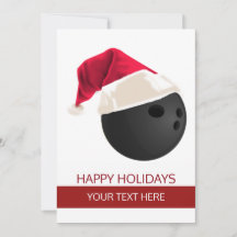 Cartões de Natal de Bocha com Bola e Chapéu de Pap
