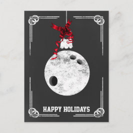Cartões de Natal de boliche de quadro-negro