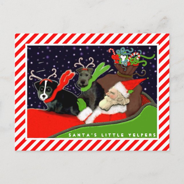 Cartões de Natal de Cães Engraçados (Frente)