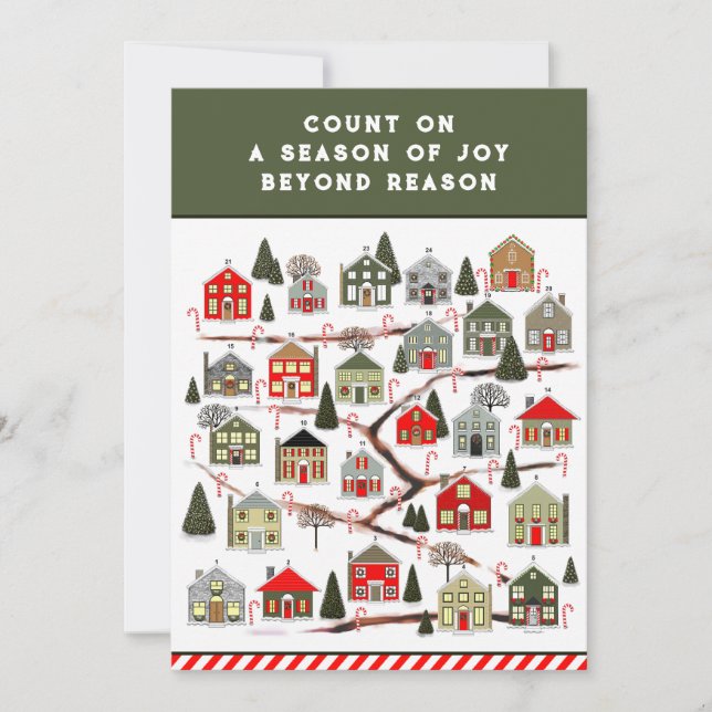 Cartões de natal de Calendário Antecipado de Natal (Frente)