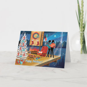 Cartões de Natal de Casas Modernistas - Fêmeas Gay
