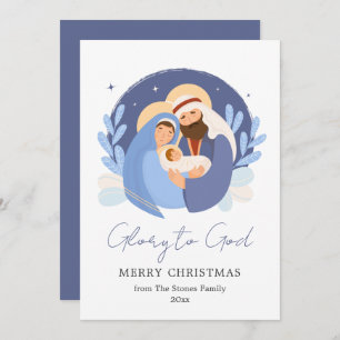 Cartões de Natal de Cena de Natividade Moderna Não
