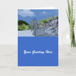 Cartões de natal de cerca de praia e dunas