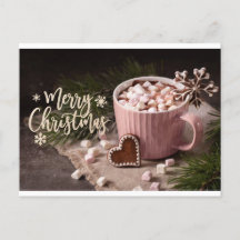 Cartões de Natal de chocolate quente